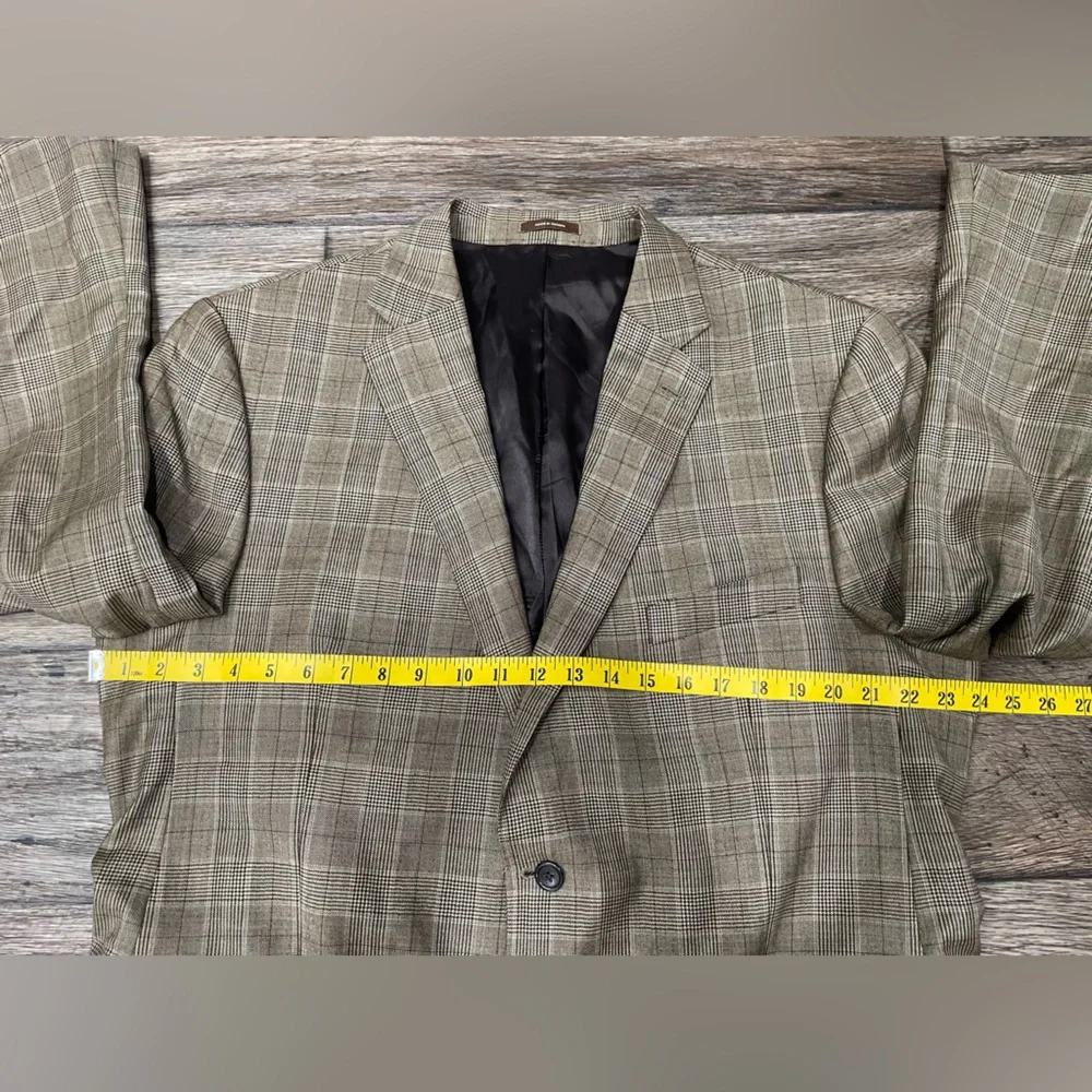 Peter Millar‎ Men's Wool Windowpane Plaid Blazer Sport Coat Jacket Sz 46R